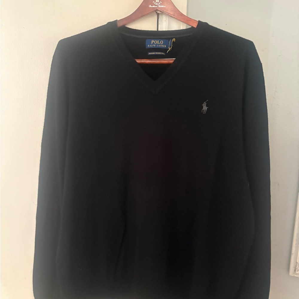 Ralph Lauren Black V-Neck Sweater
